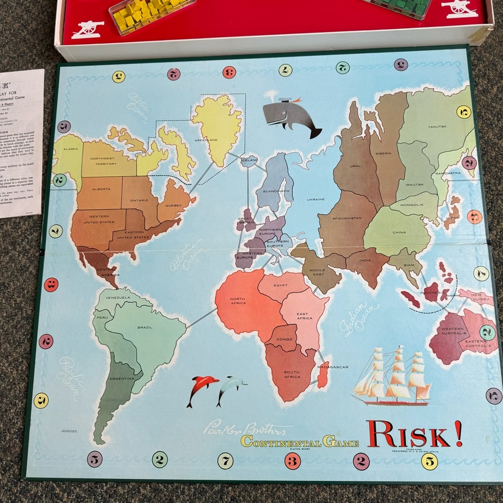 1963 Risk Board Game - Picture 4 of 6